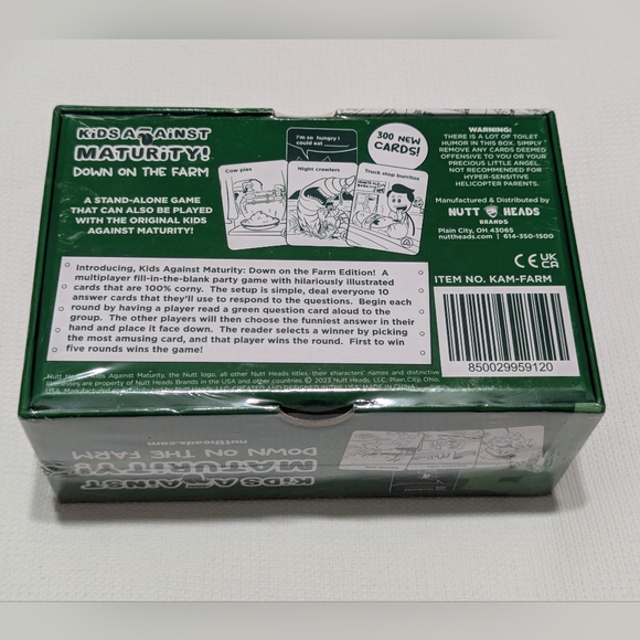 Kids Against Maturity Down on the Farm Game - Green - Picture 4 of 8